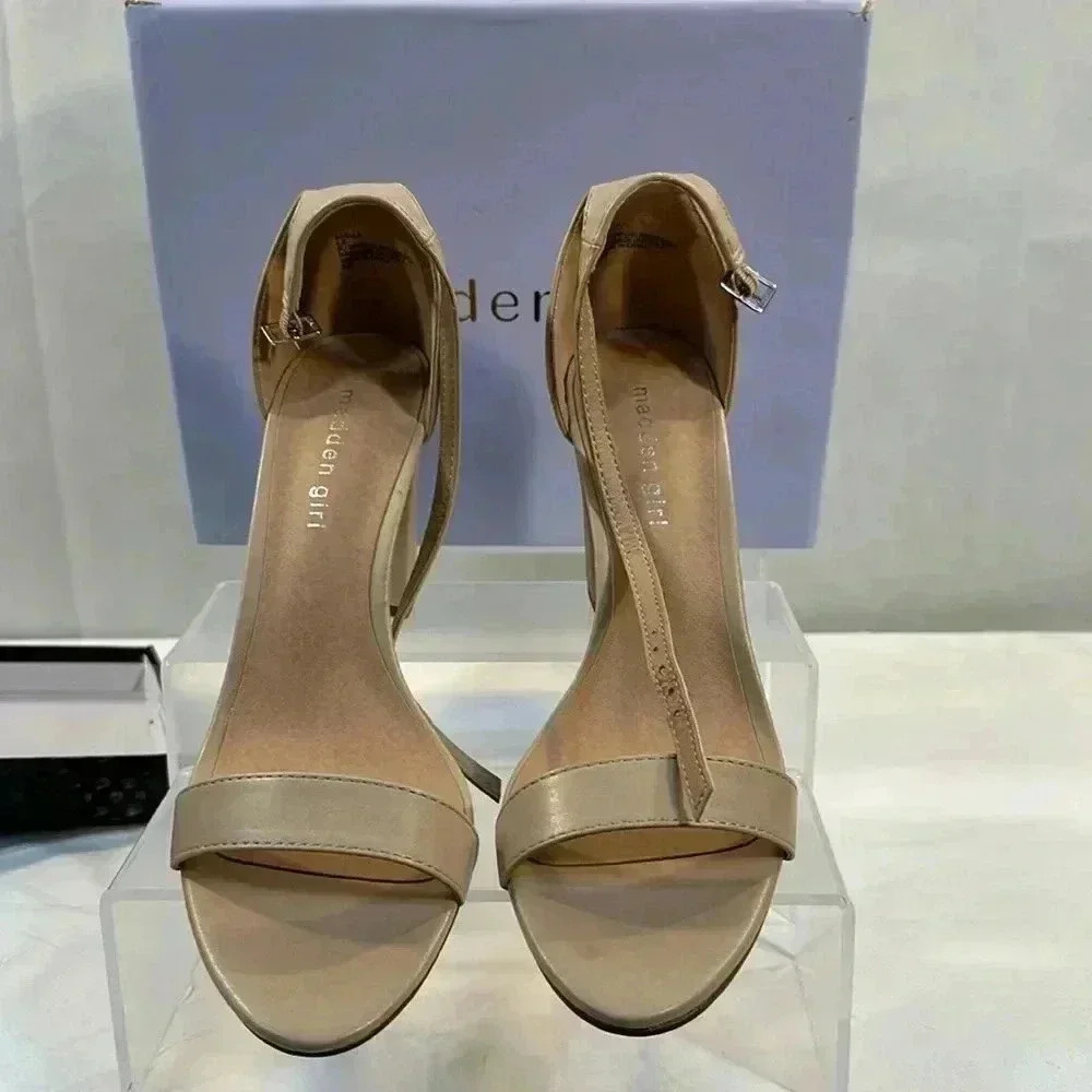 Madden Girl Beella Blush Block Style Heels size 8.5